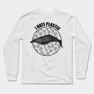 I hate Plastic - Whale Long Sleeve T-Shirt